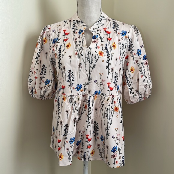🆕 Floral Puff Sleeve Blouse - Picture 5 of 11